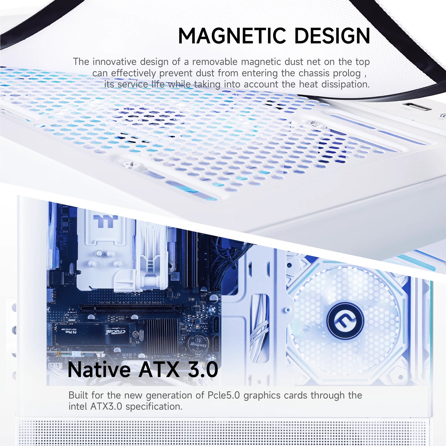 Gaming PC AMD Ryzen 7 5700G 16GB RAM 1TB SSD Wifi Windows 11 PC Gaming White