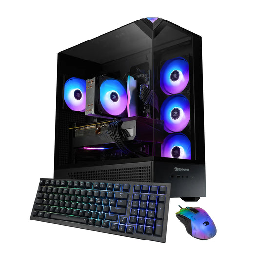 Element Black Gaming PC Desktop Computer Intel Core I5 14400F, NVIDIA Geforce RTX 5060Ti 8GB, 16GB RAM, 1TB SSD, Windows 11 Home