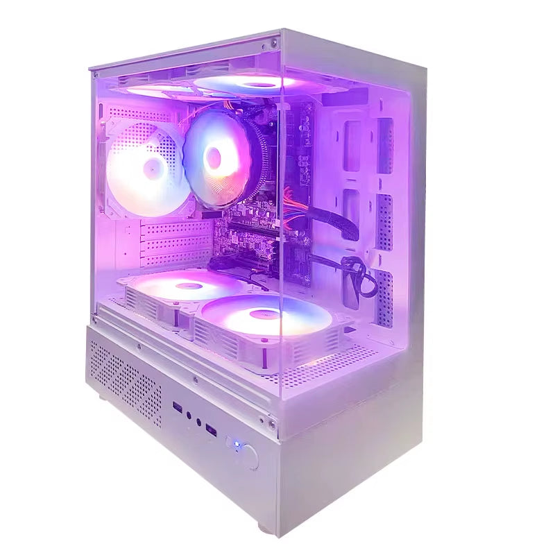 Gaming PC Core I7 CPU with 16G RAM 256G SSD HD4600 ATX/ITX/M-ATX Full View Side Panel Temper Glass Front Gaming Pc Game