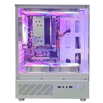 Gaming PC Core I7 CPU with 16G RAM 256G SSD HD4600 ATX/ITX/M-ATX Full View Side Panel Temper Glass Front Gaming Pc Game
