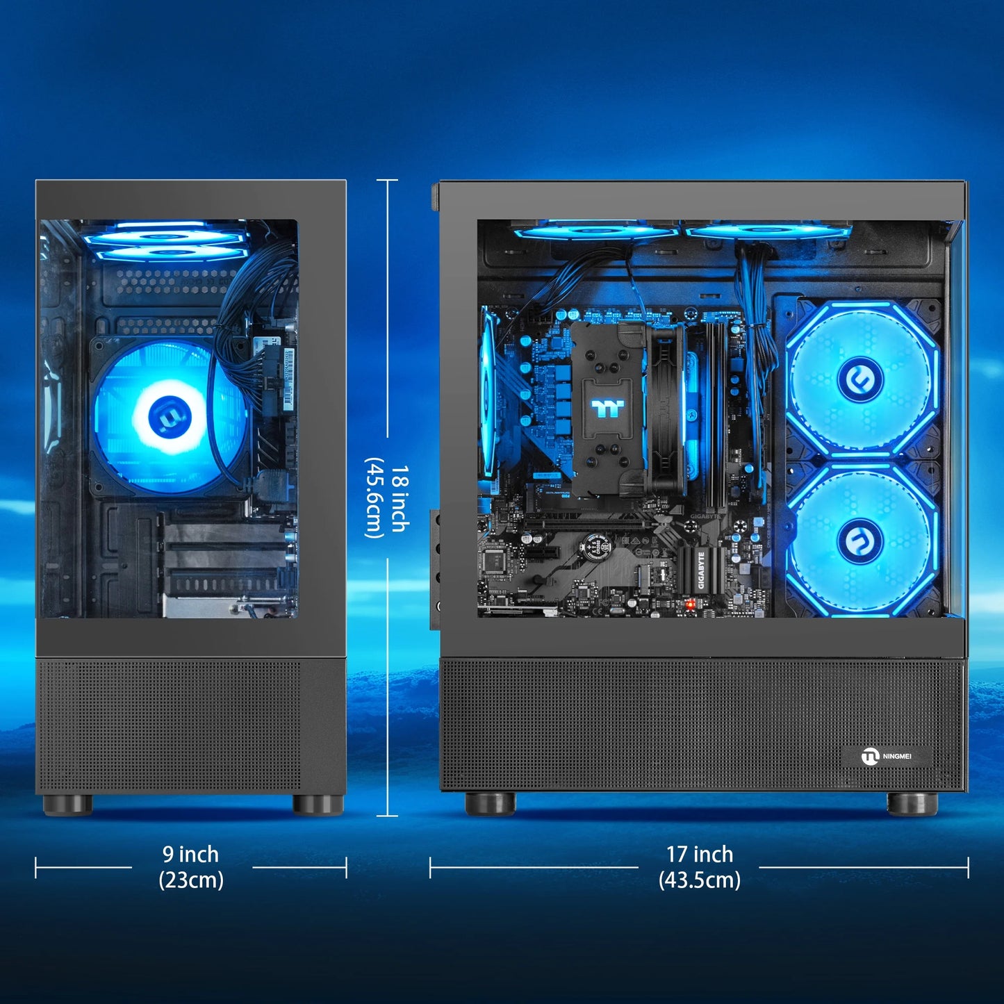 Lumishore Gaming PC AMD Ryzen 7 5700G 16GB RAM 1TB SSD PC Gaming Black