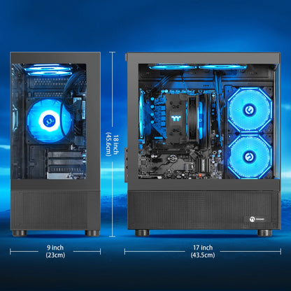 Lumishore Gaming PC AMD Ryzen 7 5700G 16GB RAM 1TB SSD PC Gaming Black