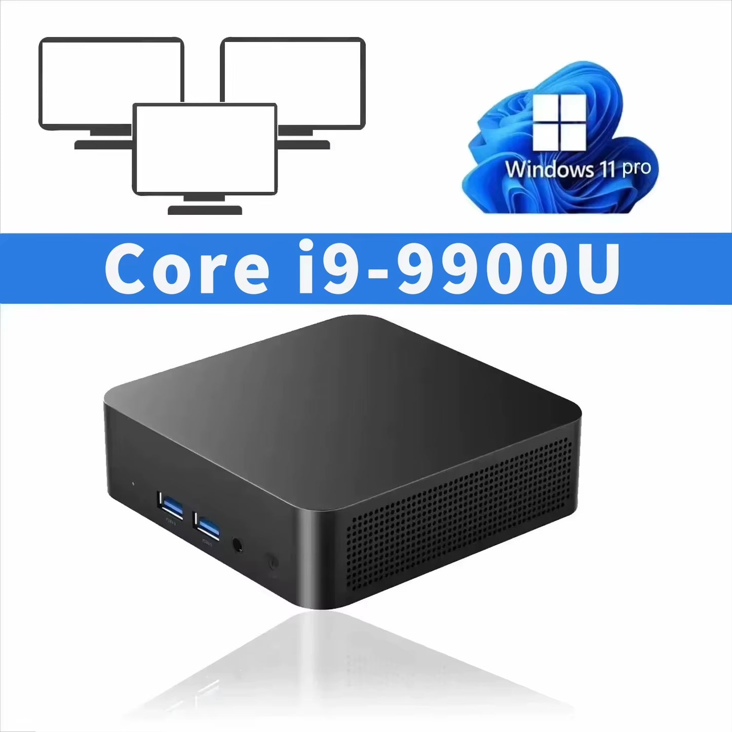 Gaming Mini PC Windows11 Intel Core I9 10980HK/ I9 9900U 16GB DDR4 1TB 2TB Wifi6 M.2 SSD UHD Graphics 1000Mbps Ethernet Mini PC