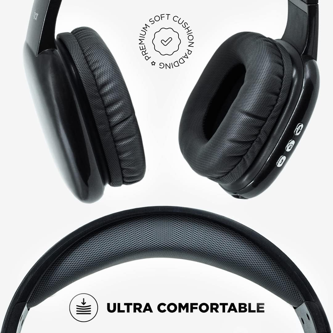 Ultra Over-Ear Wireless Bluetooth Headphones, Noise Canceling, Built-In Mic, Aux Backup, 10 H Playtime, Comfortable Design – Great Travel Gift