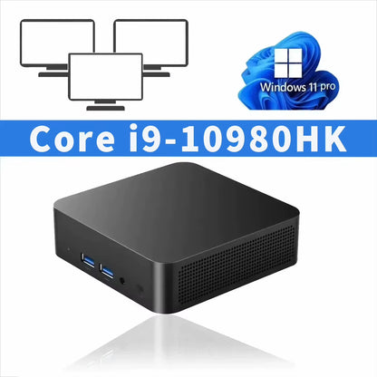 Gaming Mini PC Windows11 Intel Core I9 10980HK/ I9 9900U 16GB DDR4 1TB 2TB Wifi6 M.2 SSD UHD Graphics 1000Mbps Ethernet Mini PC
