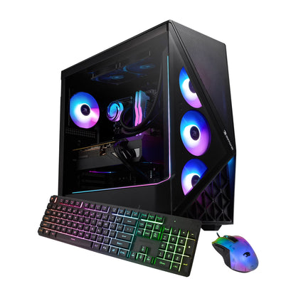 Slate Gaming PC Desktop Computer AMD Ryzen 7 7800X3D CPU, AMD Radeon RX 9070XT 16GB GPU, 32GB DDR5 RGB 5200Mhz RAM, 1TB Nvme SSD, Windows 11 Home, Gamer Keyboard and Mouse - SBA7R97XT01