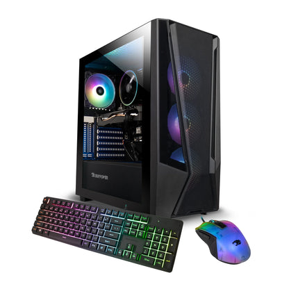 Trace Mesh Gaming Desktop - AMD Ryzen 7 5700, NVIDIA Geforce RTX 4060 8GB, 16GB DDR4 RGB RAM, 1TB Nvme SSD