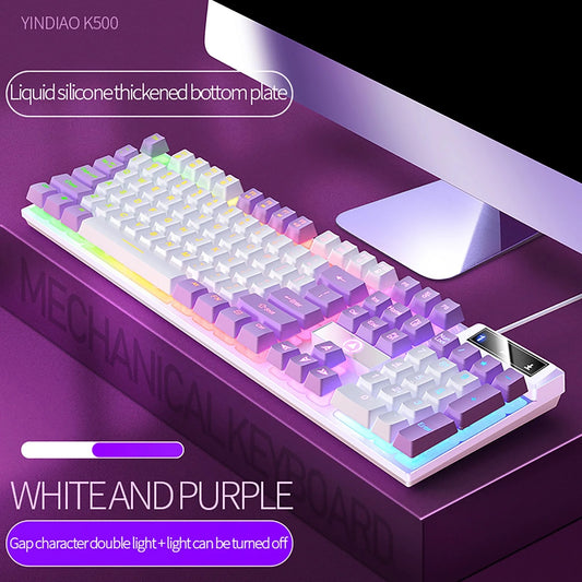 Wired 60 Mechanical Gaming Keyboard RGB Backlit Compact 61 Keys Keyboard with Blue Switches for PC RGB Backlit, Compact 65 Percent Wired Keyboard for Win/Mac PC Gamer, Easy to Carry