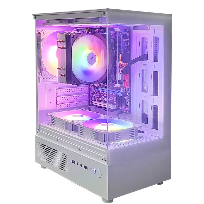 Gaming PC Core I7 CPU with 16G RAM 256G SSD HD4600 ATX/ITX/M-ATX Full View Side Panel Temper Glass Front Gaming Pc Game