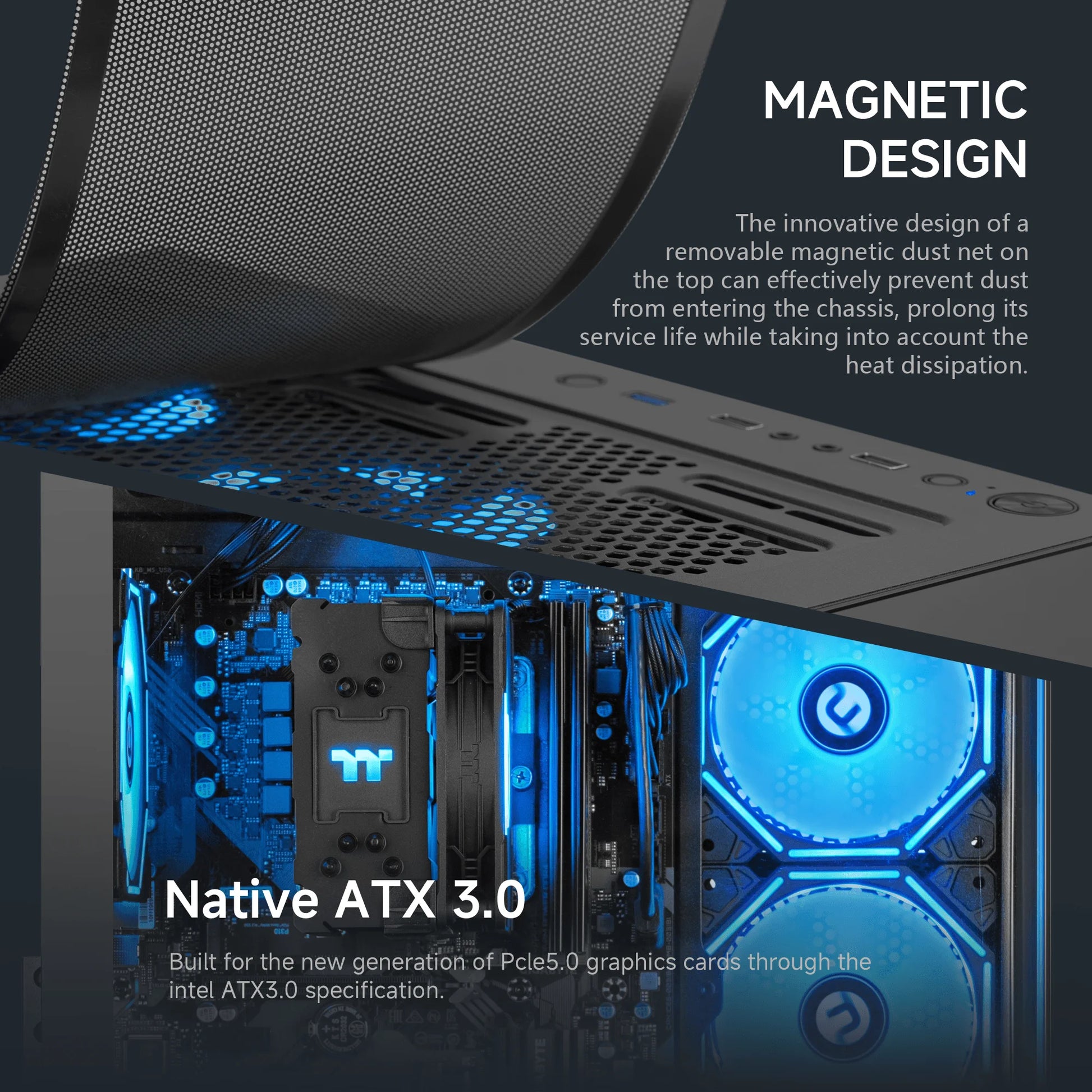 Lumishore Gaming PC AMD Ryzen 7 5700G 16GB RAM 1TB SSD PC Gaming Black