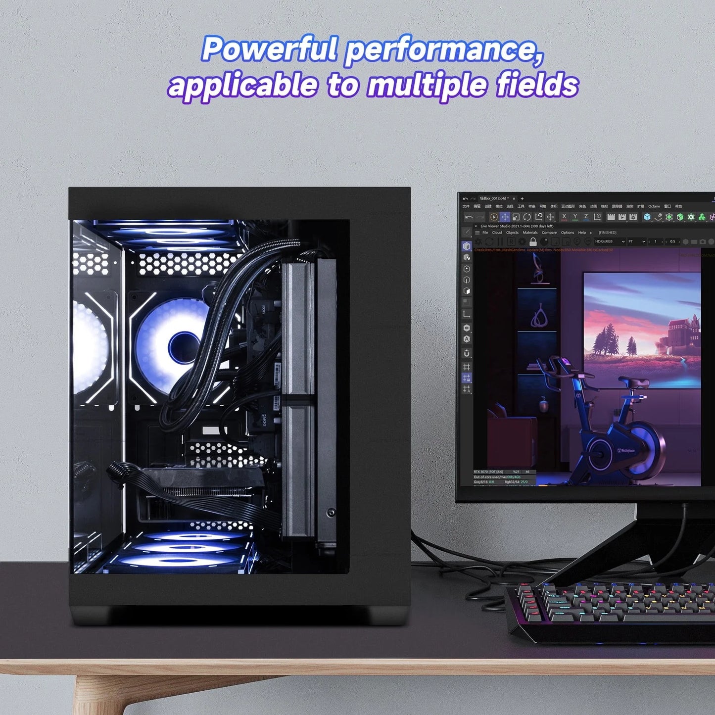 Gaming PC, AMD Ryzen 7 5700X,RTX 5060 8GB, 1TB SSD, 16GB Ram,Desktop Computer Win 11,New