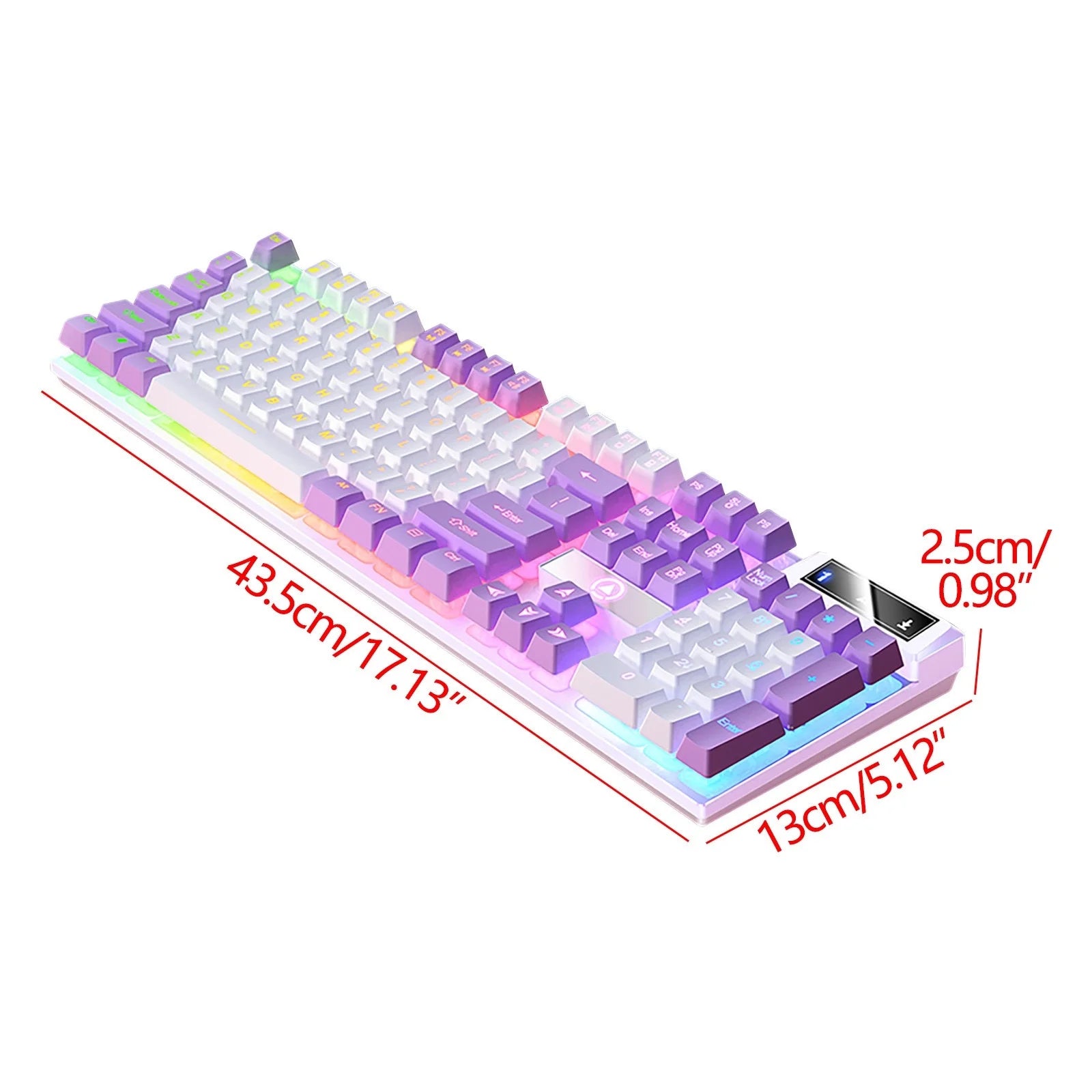 Wired 60 Mechanical Gaming Keyboard RGB Backlit Compact 61 Keys Keyboard with Blue Switches for PC RGB Backlit, Compact 65 Percent Wired Keyboard for Win/Mac PC Gamer, Easy to Carry