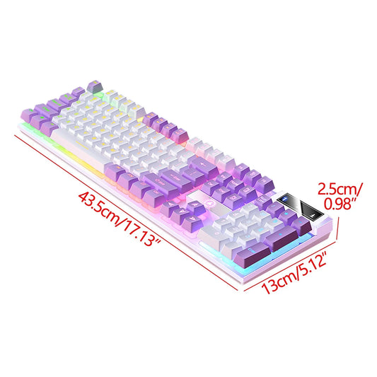 Wired 60 Mechanical Gaming Keyboard RGB Backlit Compact 61 Keys Keyboard with Blue Switches for PC RGB Backlit, Compact 65 Percent Wired Keyboard for Win/Mac PC Gamer, Easy to Carry