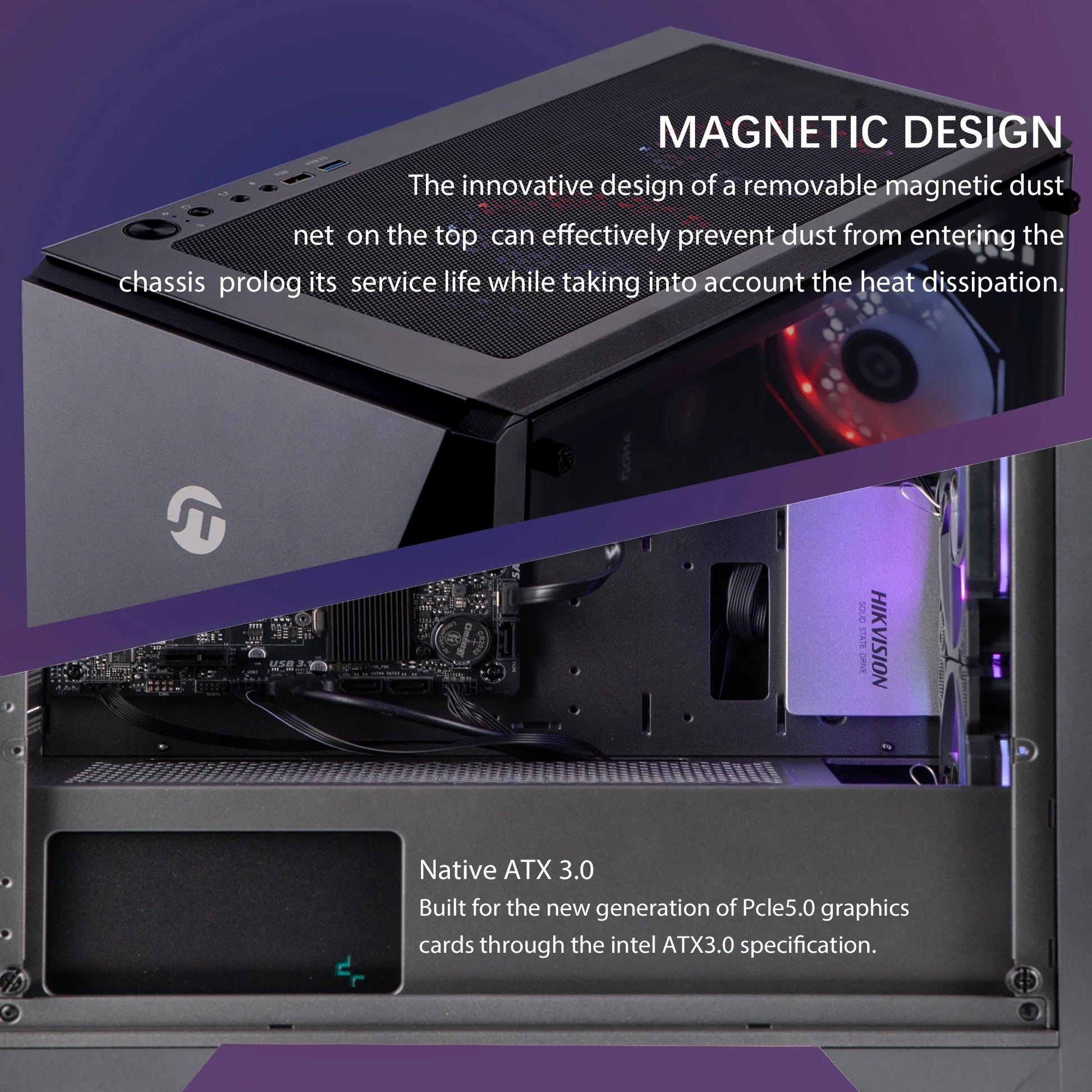 Gaming PC AMD Ryzen 5 5600GT 16GB RAM 1TB SSD Wifi Windows 11 PC Gaming Black