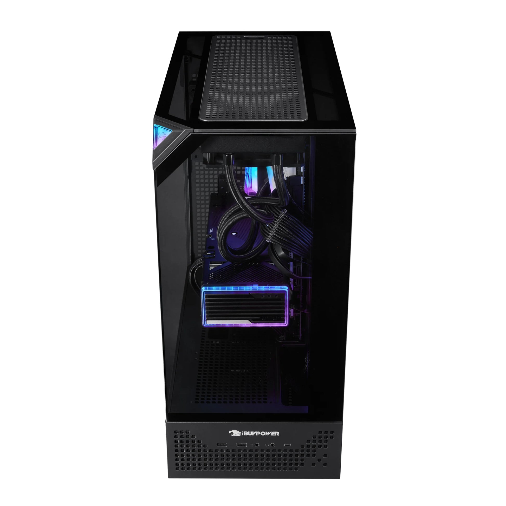 Element Pro Black Gaming PC Desktop Computer Intel I9 14900KF, NVIDIA Geforce RTX 5070 12GB, 32GB RAM, 2TB SSD, Windows 11 EPBI9N5701