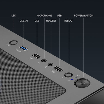 Lumishore Gaming PC AMD Ryzen 7 5700G 16GB RAM 1TB SSD PC Gaming Black