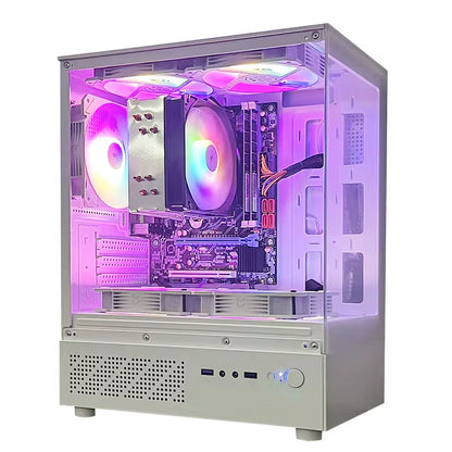 Gaming PC Core I7 CPU with 16G RAM 256G SSD HD4600 ATX/ITX/M-ATX Full View Side Panel Temper Glass Front Gaming Pc Game