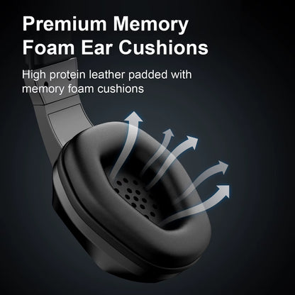 Wireless BT Gaming Headset with LED Lights, Low Latency Gaming Headphones, 40Mm Drivers, Over-Ear Gaming Earphones with Omnidire